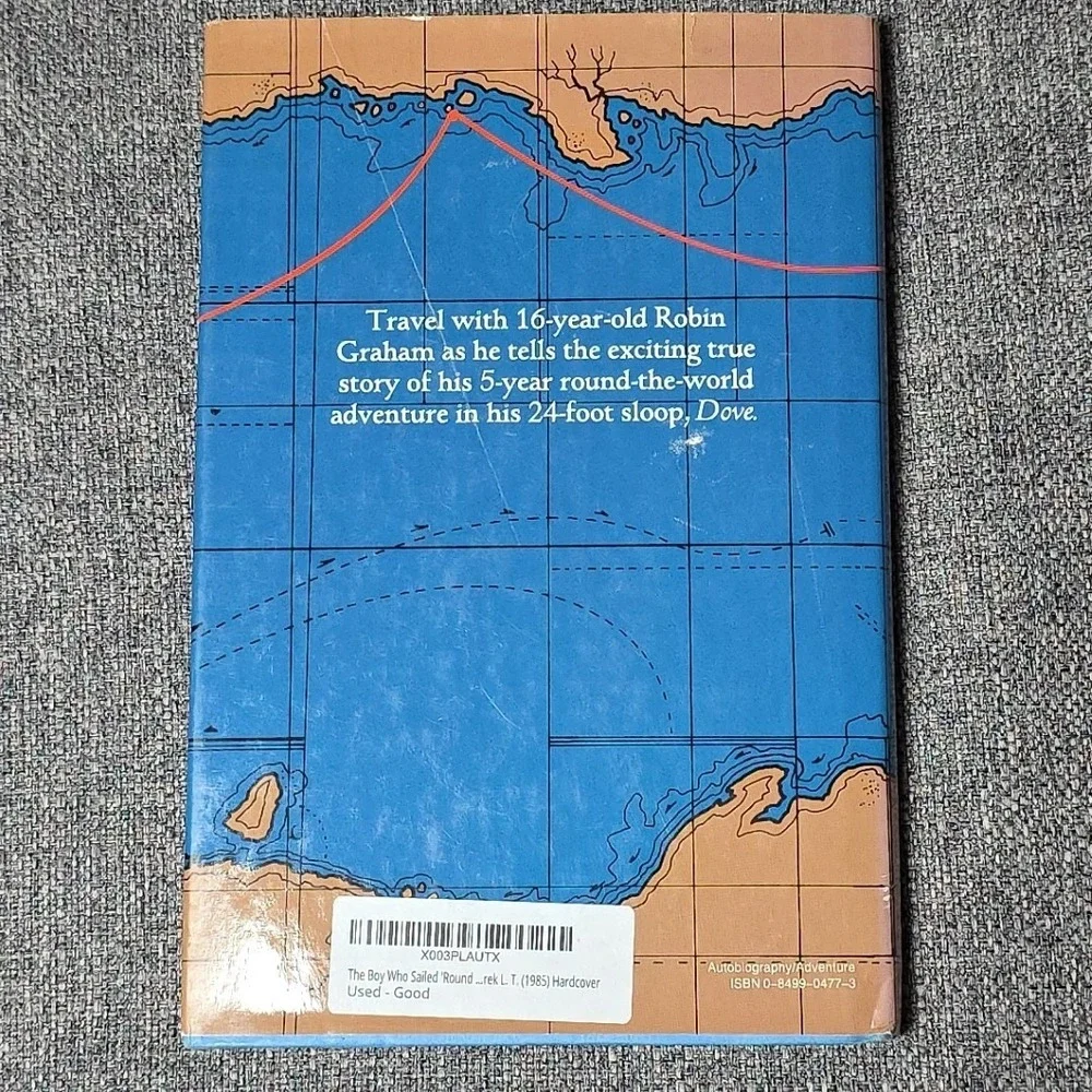 Boy Who Sailed  'Round  the World Alone by Derek Gill Robin L Graham HC DJ 1985